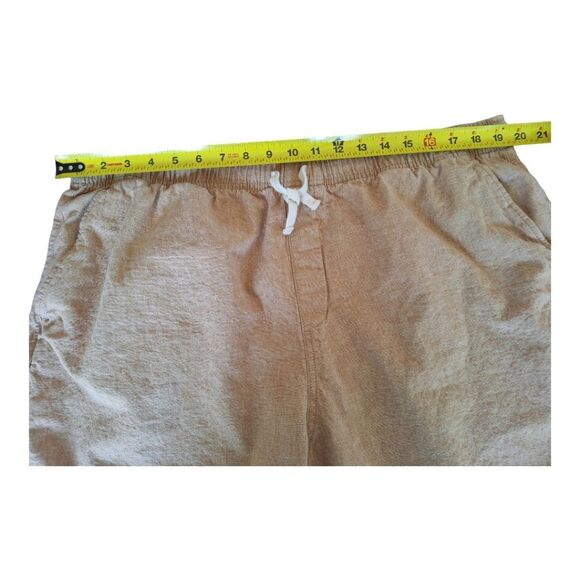 Linen Blend 7" Jogger Shorts Pull On Drawstring NWOT Old Navy Mens XL Tan - Picture 6 of 13